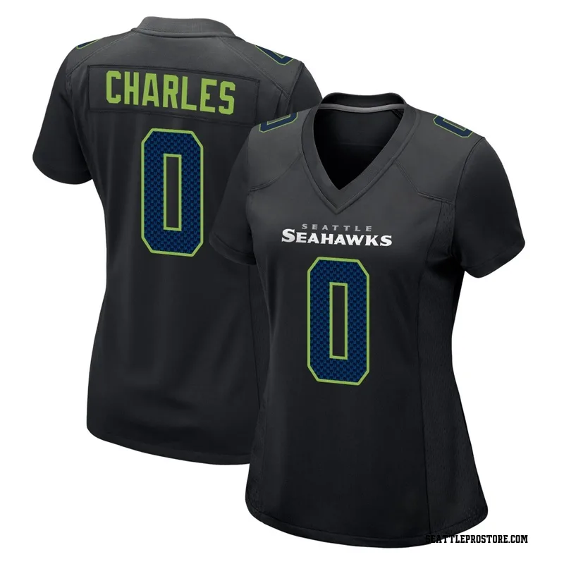 Black Women's Irvin Charles Seattle Seahawks Game Carbon Fashion Jersey