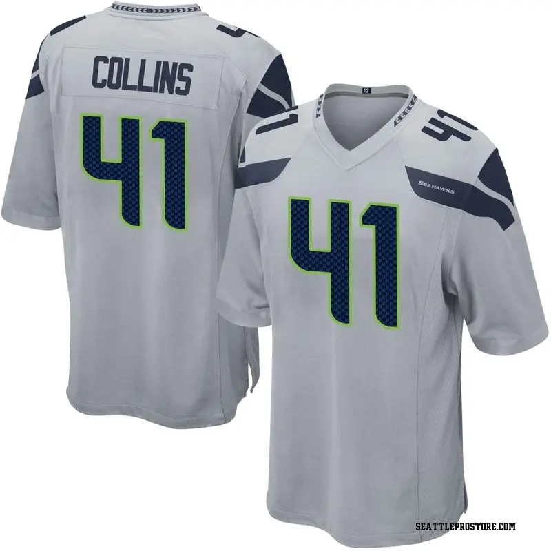 Gray Youth Alex Collins Seattle Seahawks Game Alternate Jersey