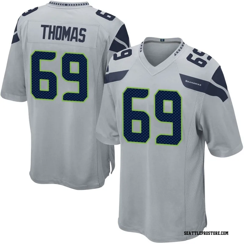 Gray Men's Bubba Thomas Seattle Seahawks Game Alternate Jersey