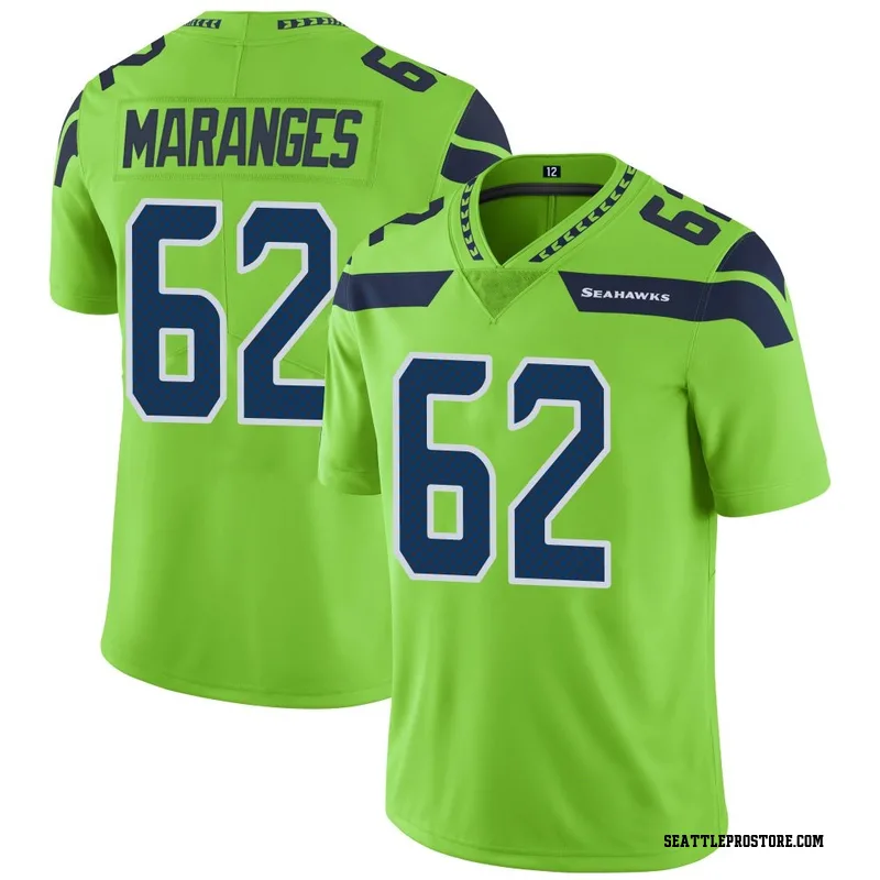 Green Men's Federico Maranges Seattle Seahawks Limited Color Rush Neon Jersey