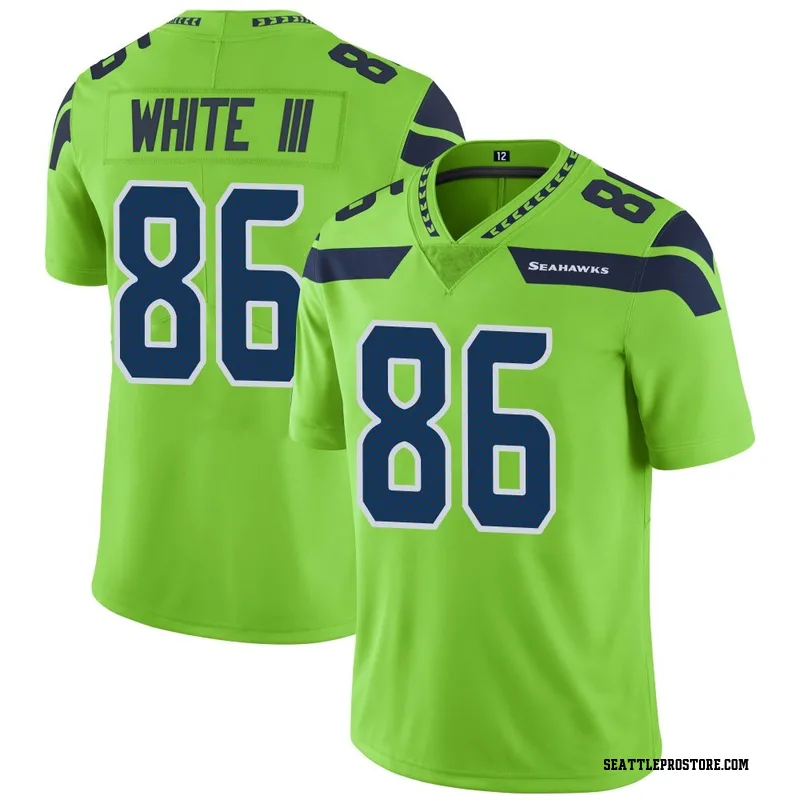 Green Men's Ricky White III Seattle Seahawks Limited Color Rush Neon Jersey