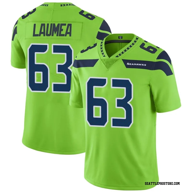 Green Men's Sataoa Laumea Seattle Seahawks Limited Color Rush Neon Jersey