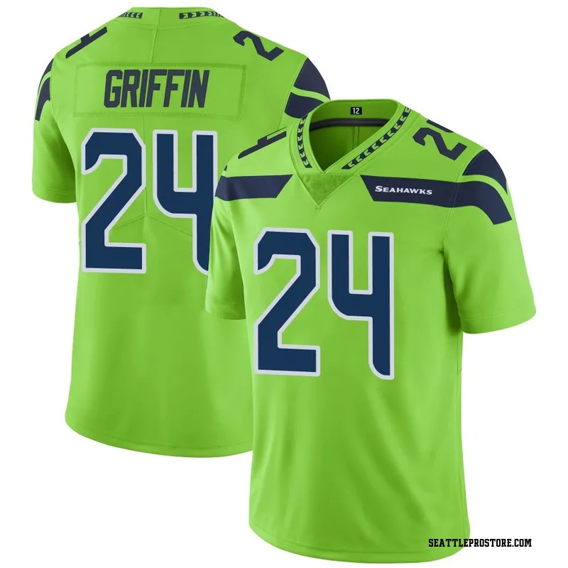 Green Men's Shaquill Griffin Seattle Seahawks Limited Color Rush Neon Jersey
