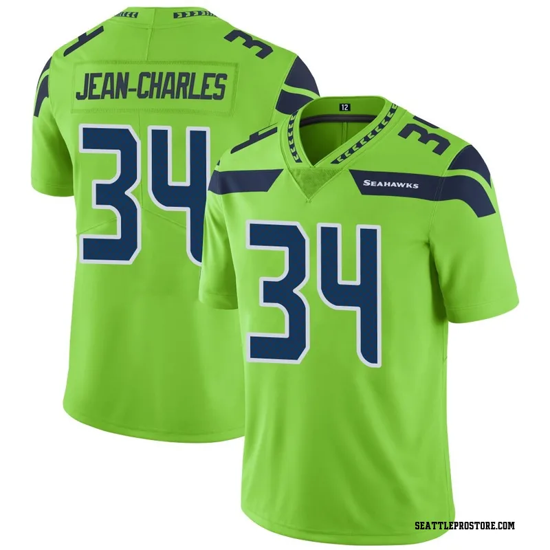 Green Men's Shemar Jean-Charles Seattle Seahawks Limited Color Rush Neon Jersey