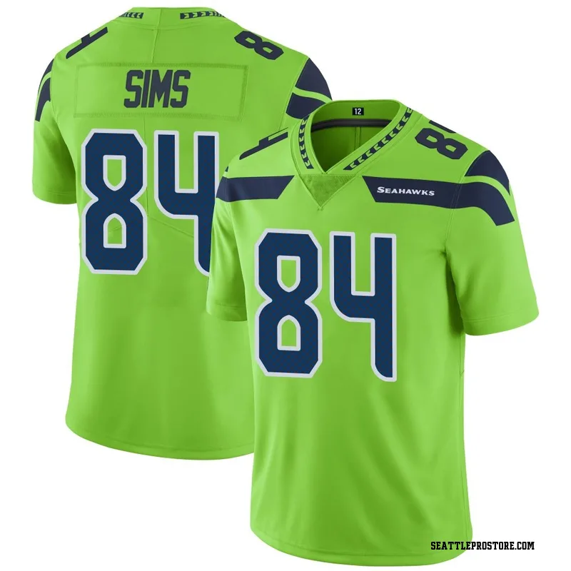 Green Men's Steven Sims Seattle Seahawks Limited Color Rush Neon Jersey