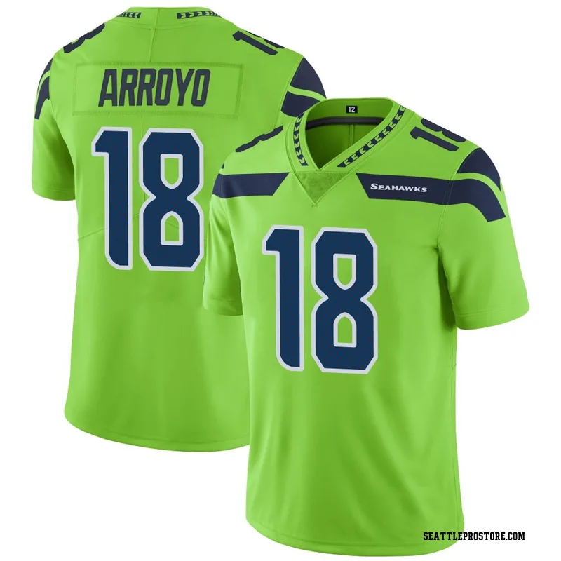 Green Youth Elijah Arroyo Seattle Seahawks Limited Color Rush Neon Jersey