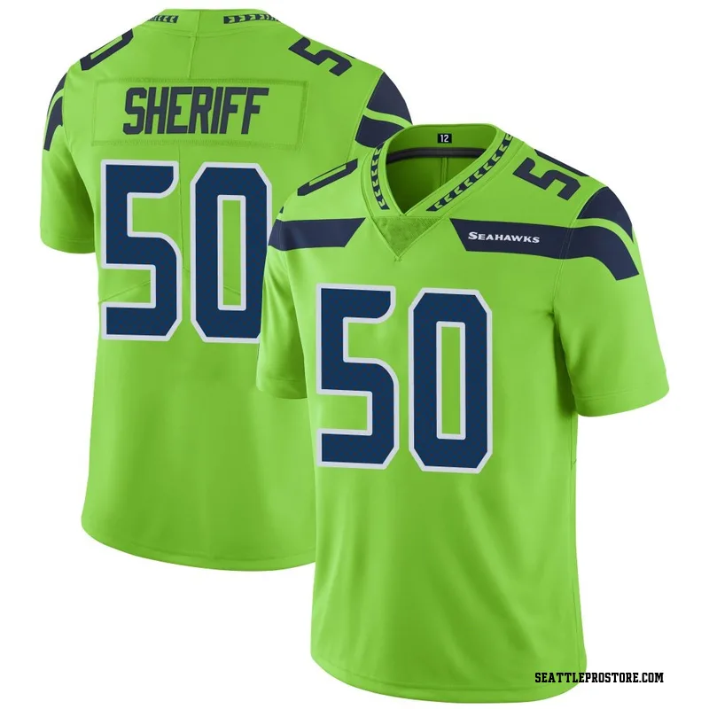 Green Youth Jamie Sheriff Seattle Seahawks Limited Color Rush Neon Jersey