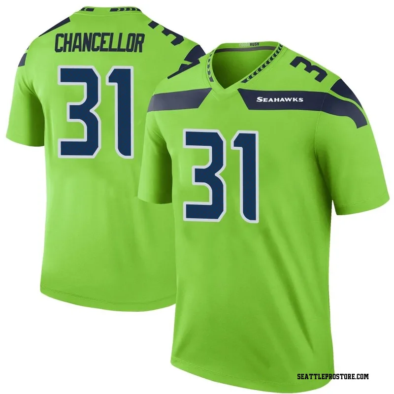 Green Youth Kam Chancellor Seattle Seahawks Legend Color Rush Neon Jersey