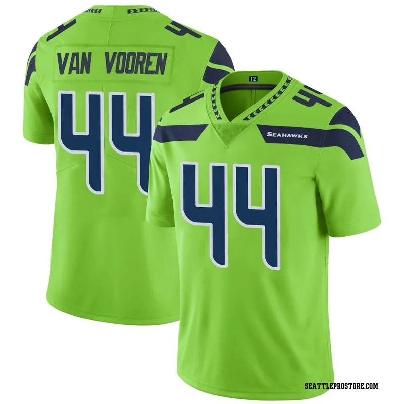 Green Youth Mitch Van Vooren Seattle Seahawks Limited Color Rush Neon Jersey