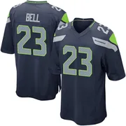 Navy Youth D'Anthony Bell Seattle Seahawks Game Team Color Jersey