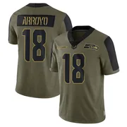 Olive Men's Elijah Arroyo Seattle Seahawks Limited 2021 Salute To Service Jersey