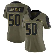 Olive Women's Jamie Sheriff Seattle Seahawks Limited 2021 Salute To Service Jersey