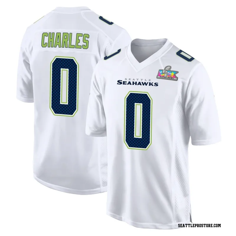 White Youth Irvin Charles Seattle Seahawks Game Tundra Fashion Super Bowl LX Patch Jersey